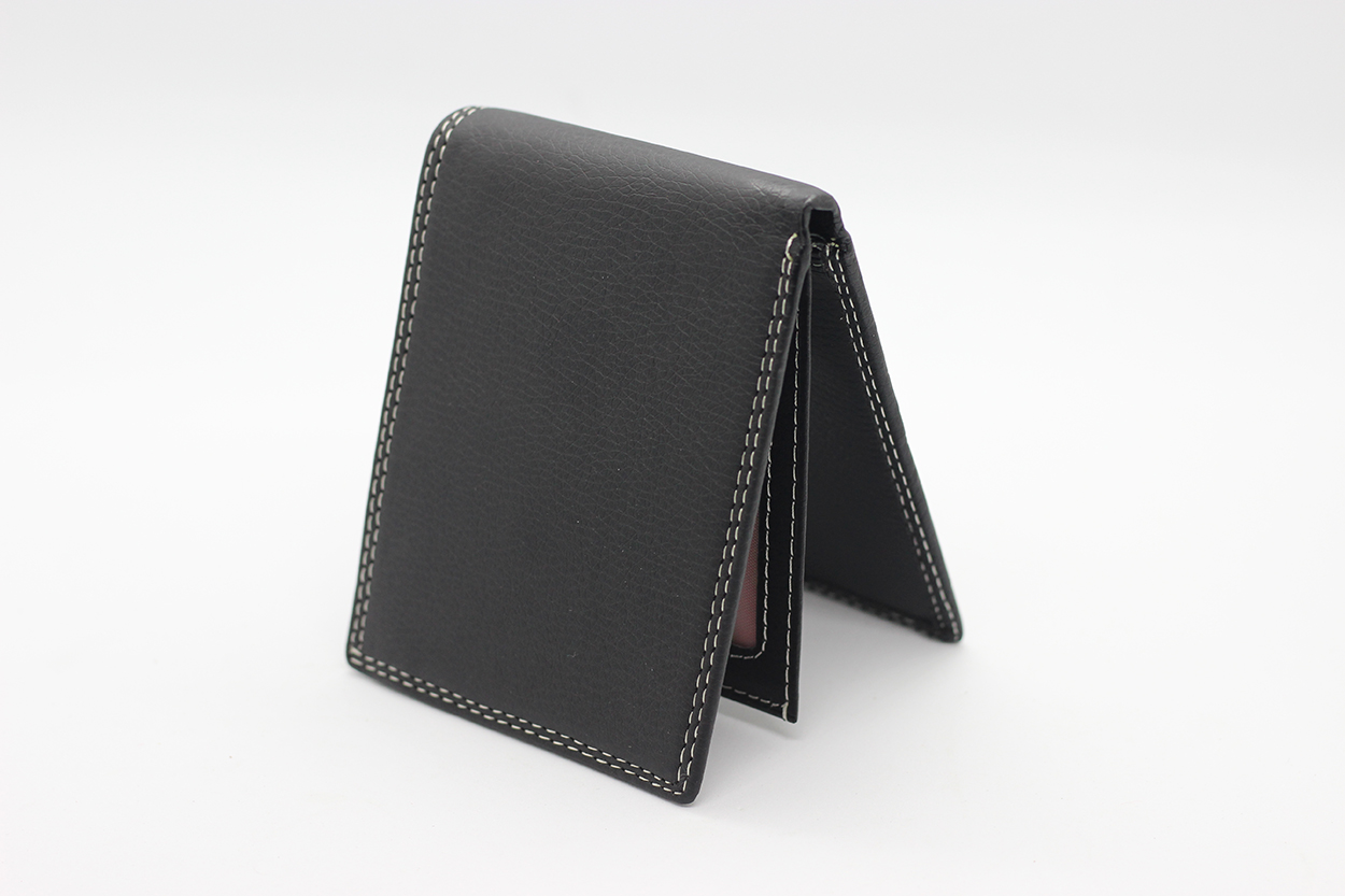 กระเป๋าสตางค์ผู้ชาย MS-234 [สีดำ มีซิป]