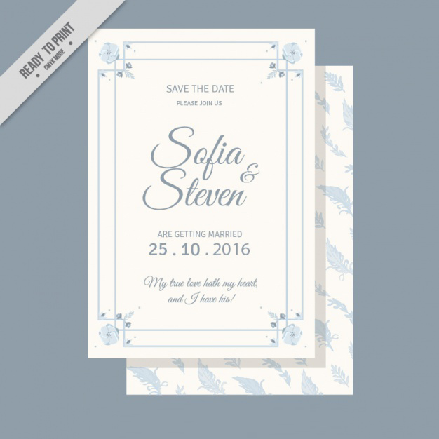 การ์ดแต่งงาน Wedding card สไตล์การออกแบบดีไซน์โดยการตกแต่งแบบเรียบๆและใช้สีฟ้าอ่อนๆมาตกแต่งขอบการ์ดทำให้ดูสบายตาสุดๆ การ์ดงานแต่ง ไว้สำหรับ เรียนเชิญแขกผู้มีเกียรติเข้ามาร่วมงานแต่งงาน // ตัวอย่างดีไซน์ การ์ดแต่งงาน การ์ดเชิญ การ์ดสวยๆ