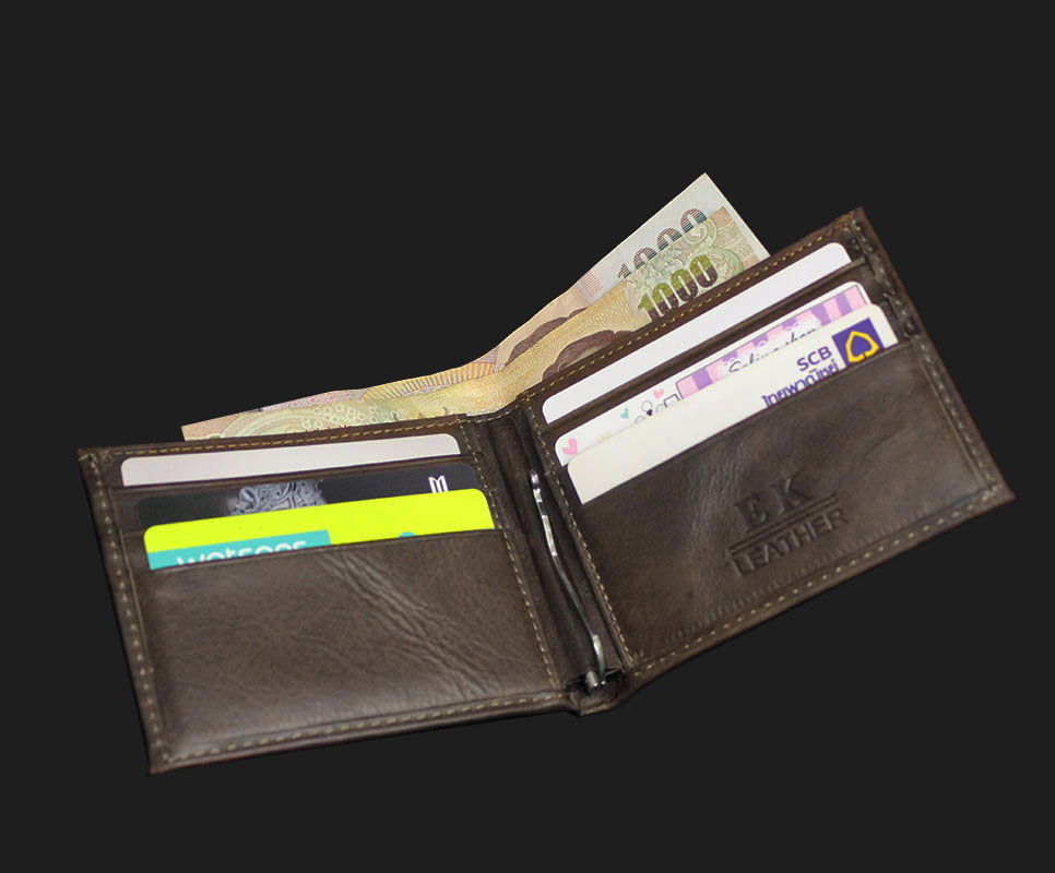 กระเป๋าสตางค์ผู้ชายใบเล็ก มีมันนี่คลิป MS-217