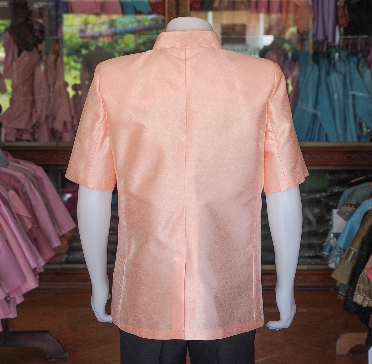 เสื้อสูทไหมมุก สีโอรส ไซส์ XL