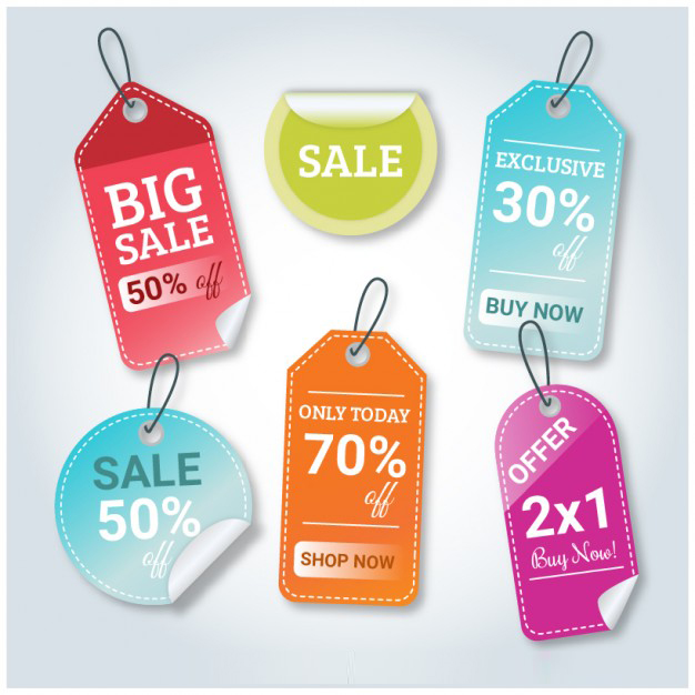 ป้ายสินค้า Hang Tag ป้ายกระดาษ สไตล์การออกแบบดีไซน์แบบใช้สีสันสวยงาม ป้ายสินค้าไว้สำหรับประชาสัมพันธ์แก่ลูกค้าในช่วงการลดราคาสินค้าที่ถูกลง // ตัวอย่างดีไซน์ ป้ายสินค้า Hang Tag ป้ายกระดาษ