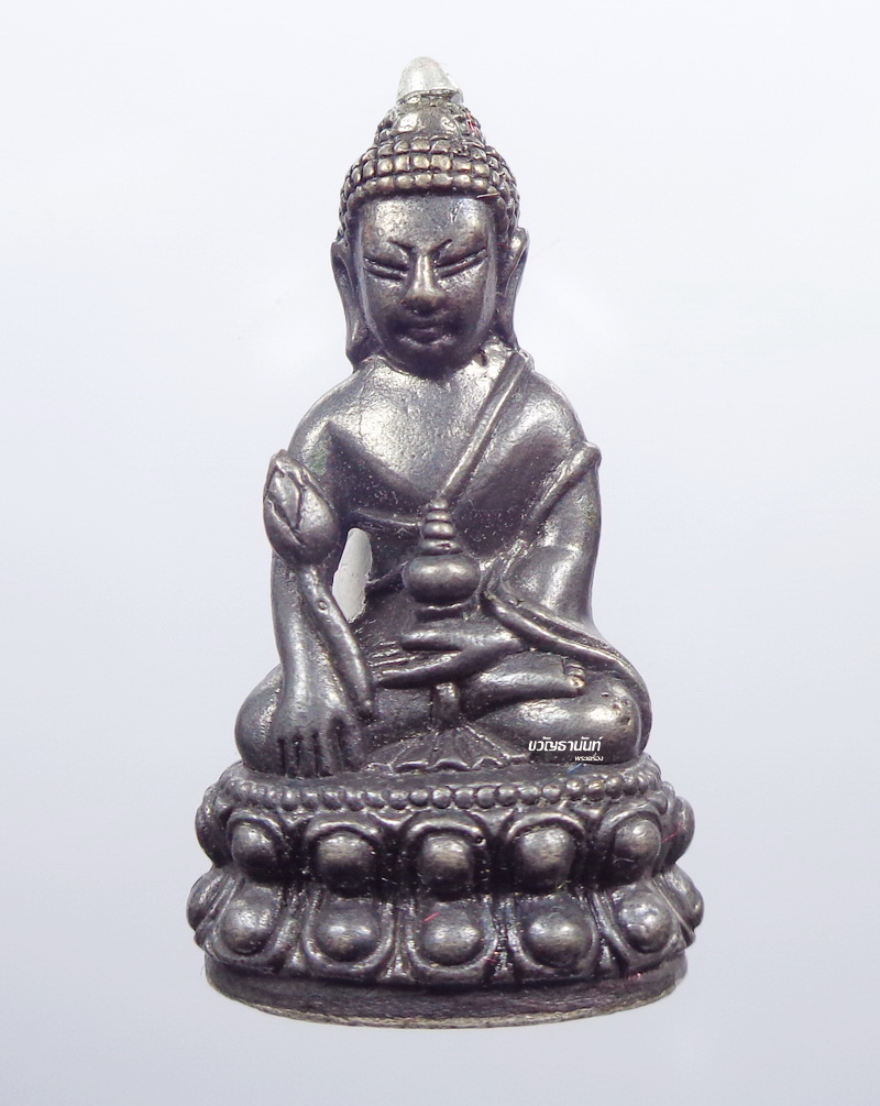 เลข 8 พระกริ่งพุทโธเจริญลาภ รุ่นแรก ครูบาบุญยัง เกศเงิน ก้นเงิน (KP538)