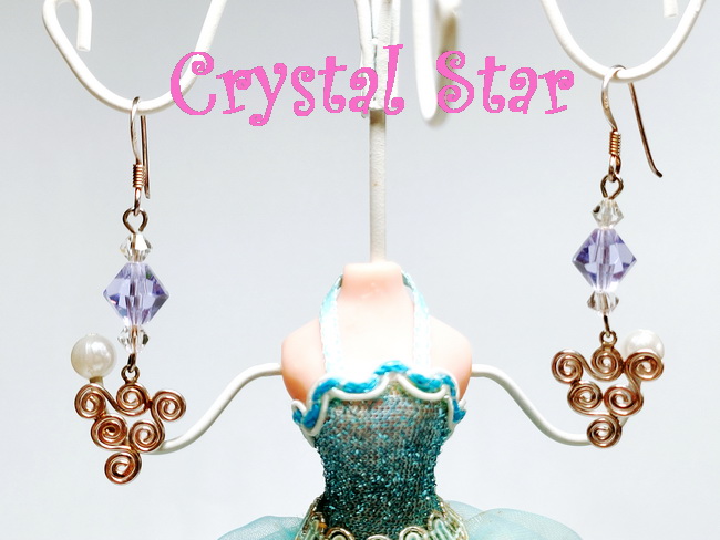 ต่างหูเงินและคริสตัล Swarovski