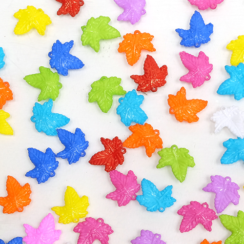 สีสดNo.154ใบเมเปิ้ล20มม.คละสี