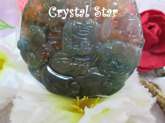 จี้อาเกตแกะสลักรูปเจ้าแม่กวนอิม