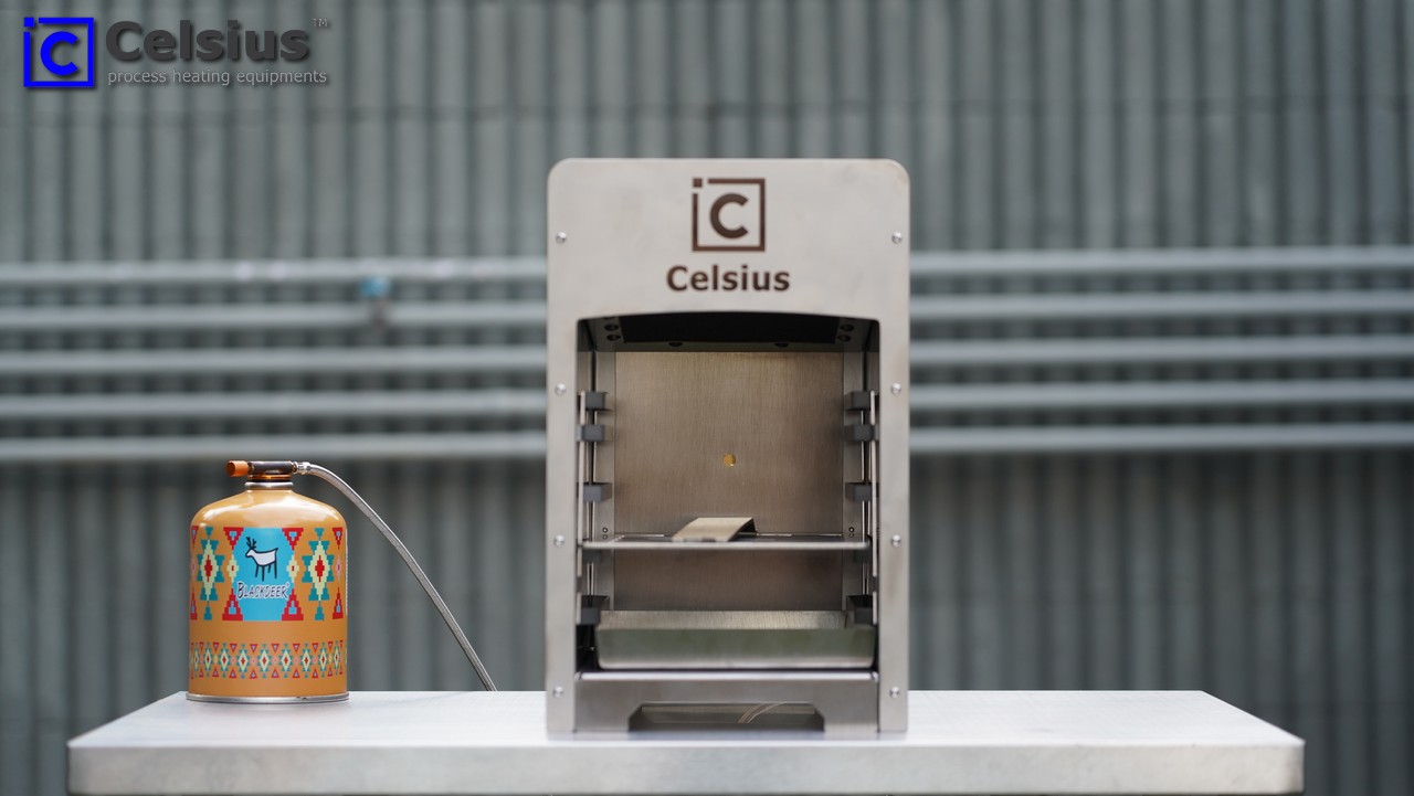 CELSIUS ANYxGRILL IR-RED ® FLAME - RB1 METAL FIBER BURNER l เตาย่างสเต็กอินฟาเรด ชนิดเมทัลไฟเบอร์