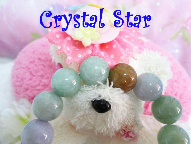 สร้อยข้อมือหยกสีผสม