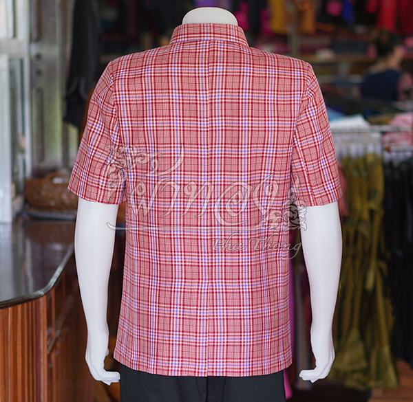 เสื้อผ้าฝ้ายทอลายสก็อต ไซส์ S