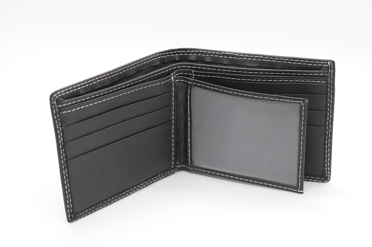 กระเป๋าสตางค์ผู้ชาย MS-234 [สีดำ มีซิป]