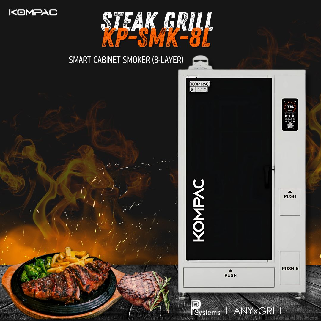 KOMPAC x KP-SMK-8L Smart Cabinet Smoker (8-Layer) l เตาย่างสเต็กอินฟาเรด ขนาดใหญ่