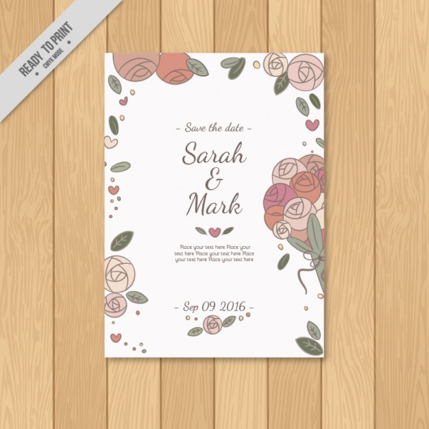 การ์ดแต่งงาน Wedding card สไตล์การออกแบบดีไซน์แบบเรียบๆแต่ใส่ลูกเล่นโดยดอกไม้สีสดใสไว้ที่ขอบการ์ดแต่งงาน การ์ดงานแต่ง ไว้สำหรับ เรียนเชิญแขกผู้มีเกียรติเข้ามาร่วมงานแต่งงาน // ตัวอย่างดีไซน์ การ์ดแต่งงาน การ์ดเชิญ การ์ดสวยๆ