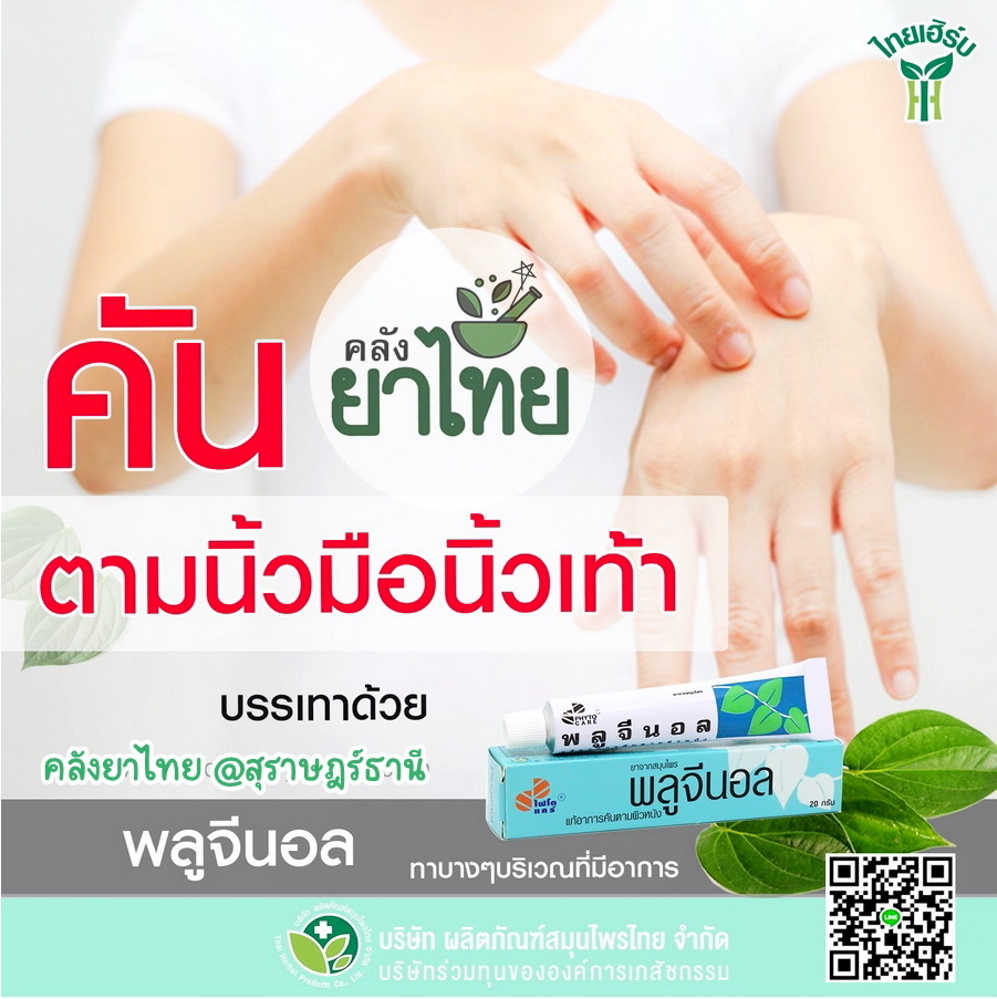 พลูจีนอล ครีมแก้ลมพิษ ผื่นคัน ผิวอักเสบ