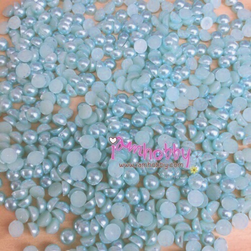 มุกครึ่งซีกโทนสีหวาน ขนาด 4 มิล (แพ็คละ 200 ชิ้น/สี) (เลือกสี)