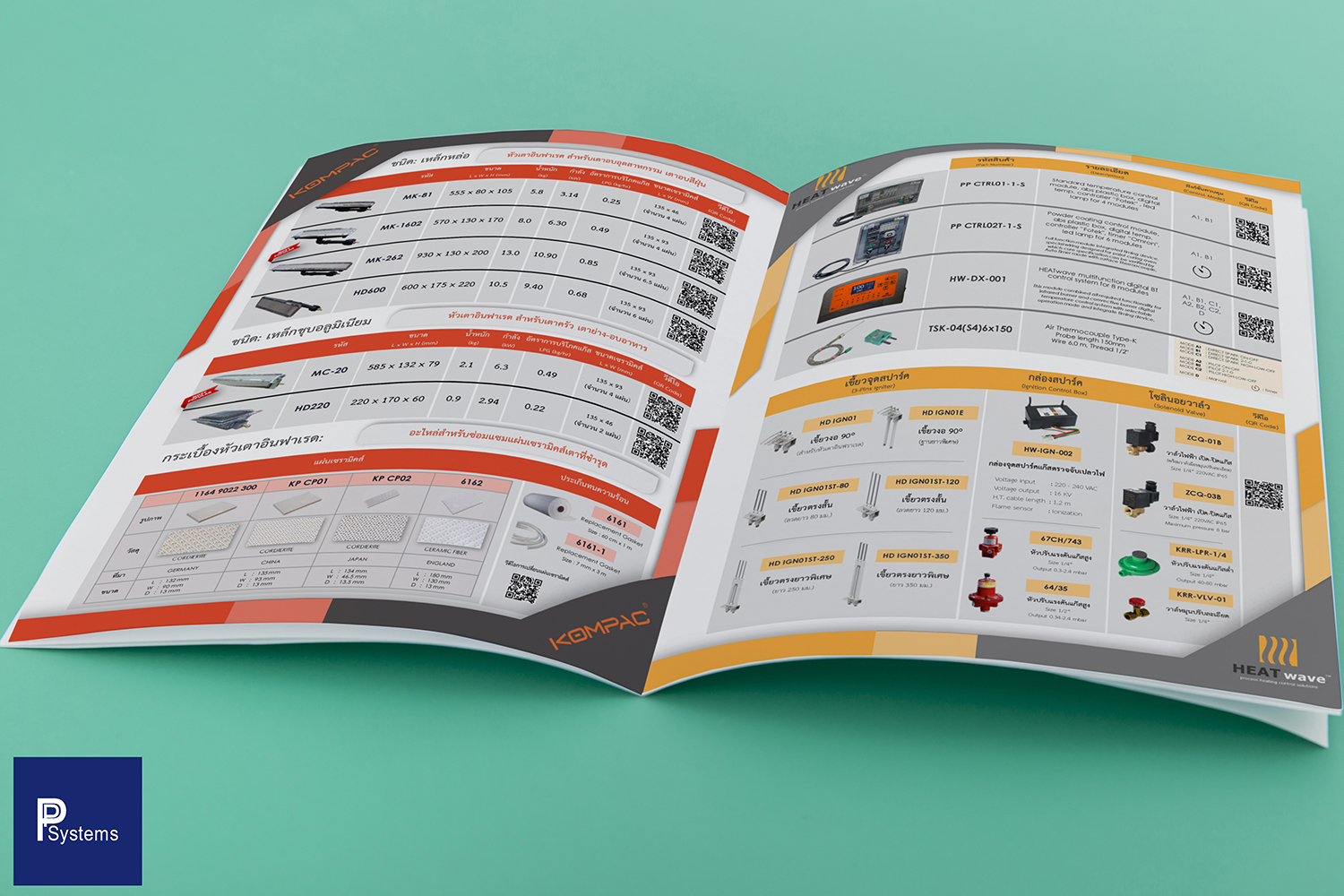 หัวเตาอินฟาเรด THD HD538 3.90KW ขนาด 538x85x65