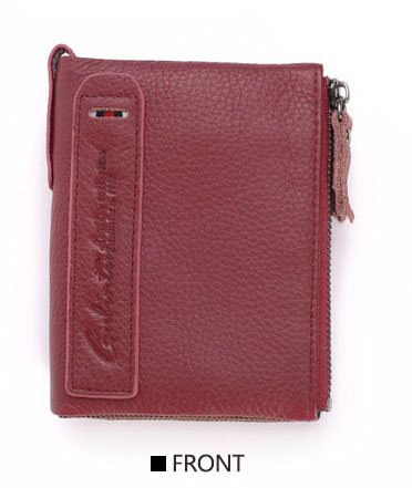 กระเป๋าสตางค์ผู้ชาย JB-004 [สีแดง มีซิป]