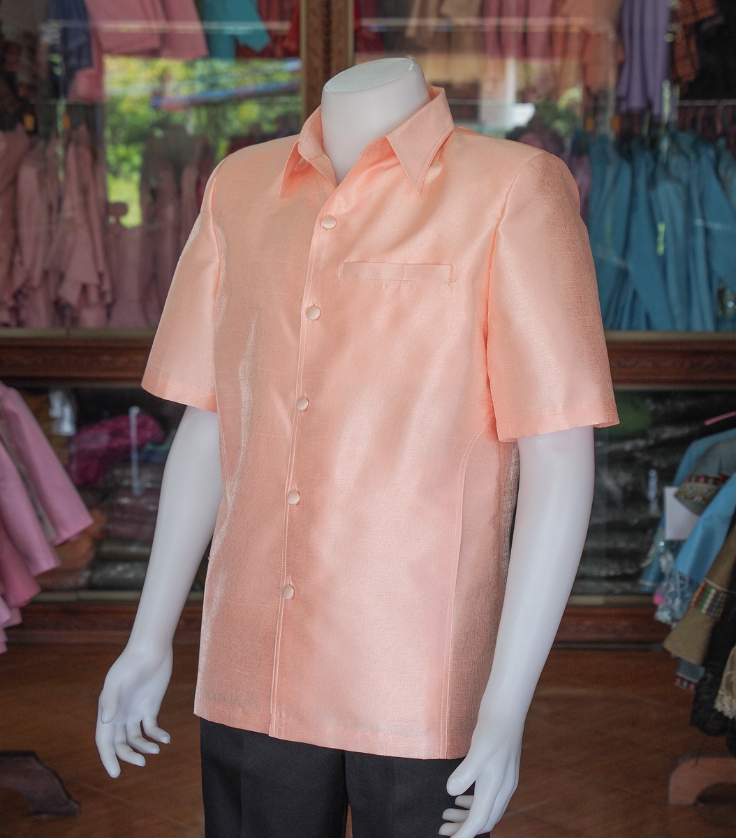 เสื้อสูทไหมมุก สีโอรส ไซส์ XL
