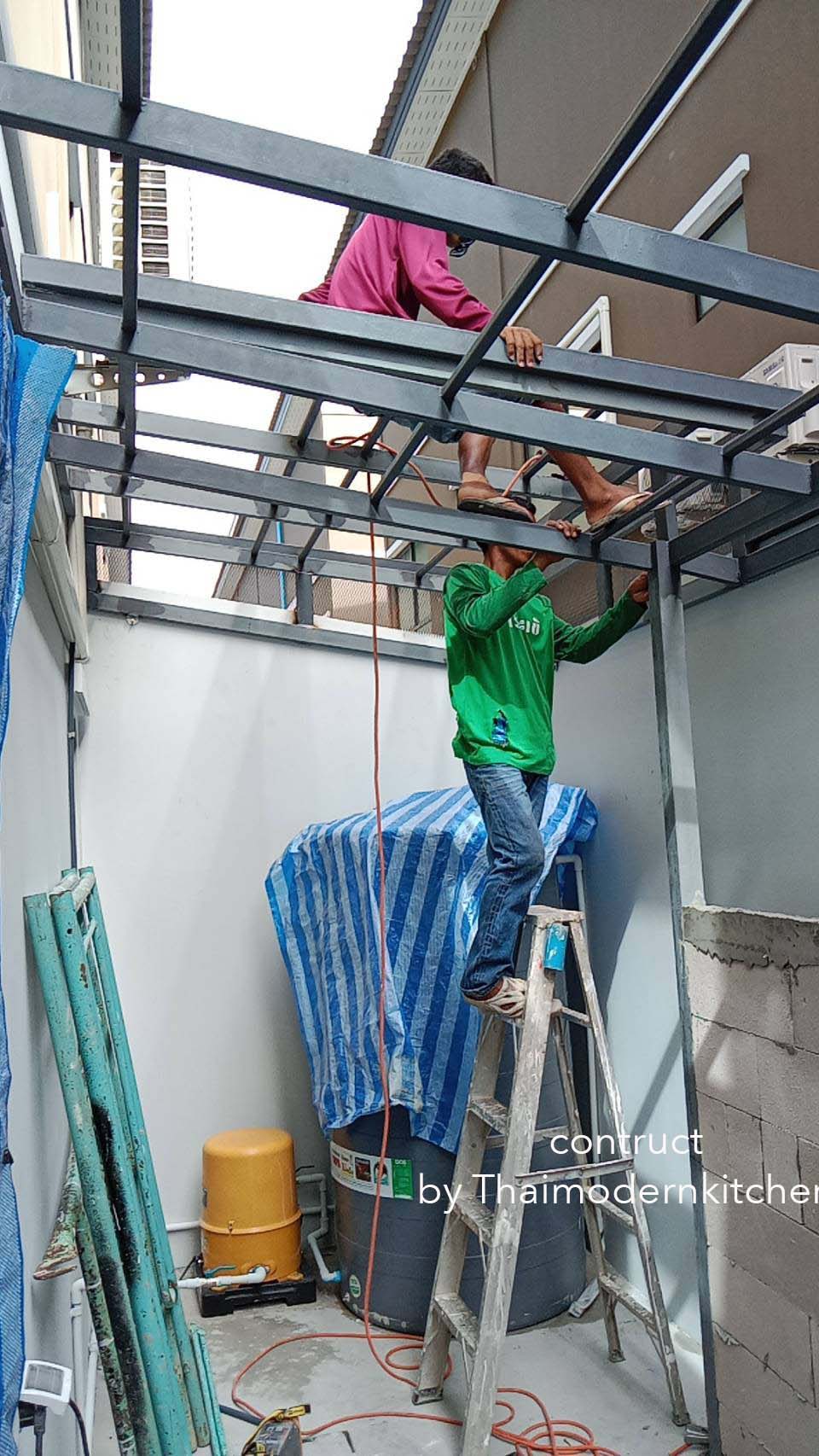 งานต่อเติมครัวขนาด 5×2.0 ตารางเมตร