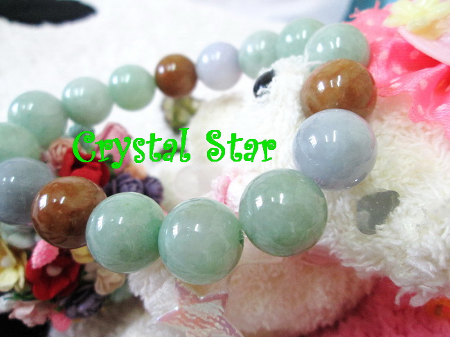 สร้อยข้อมือหยกสีผสม