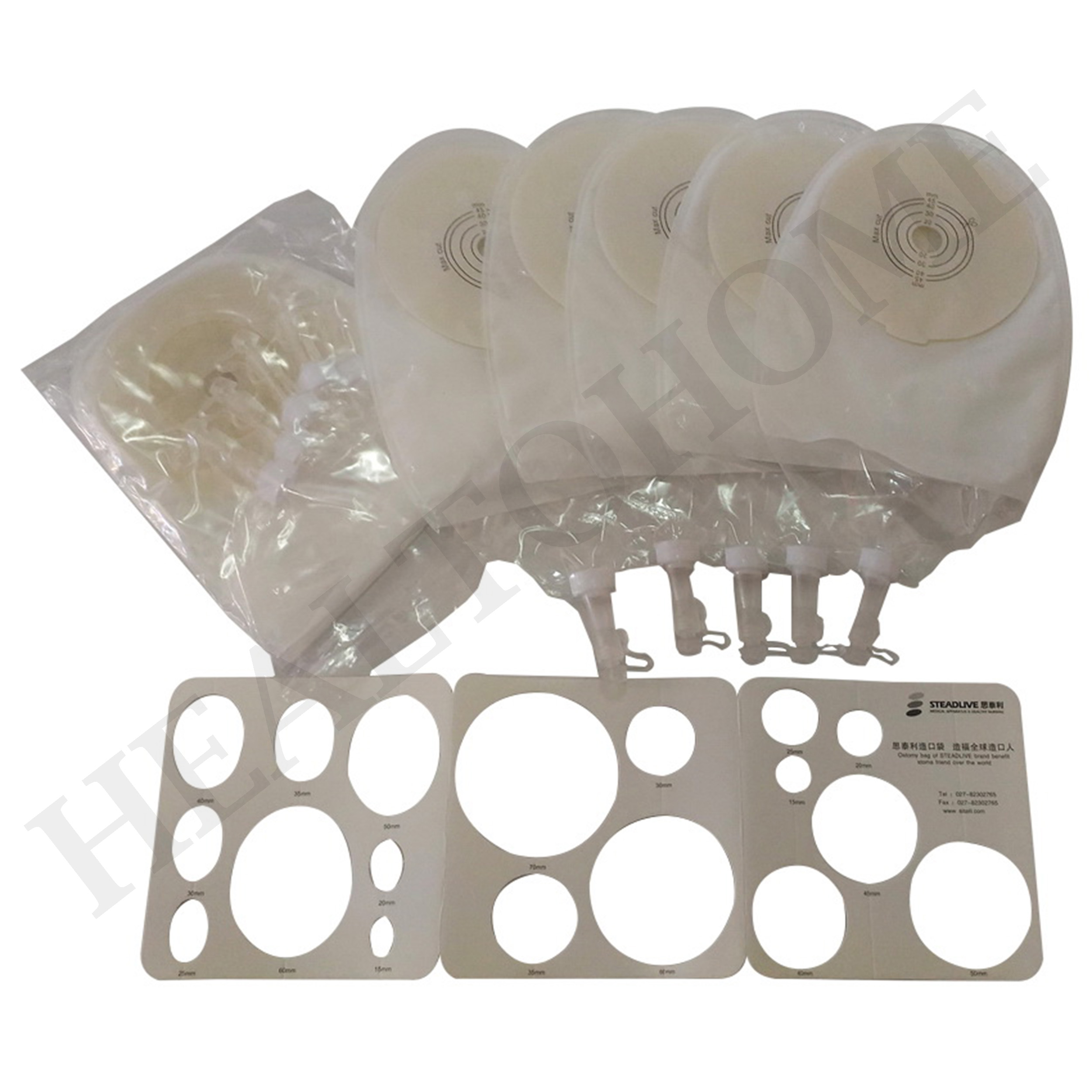 Steadlive ถุงเก็บปัสสาวะหน้าท้อง (Urostomy Bag) แบบชิ้นเดียว ขนาด 20-45 มม.