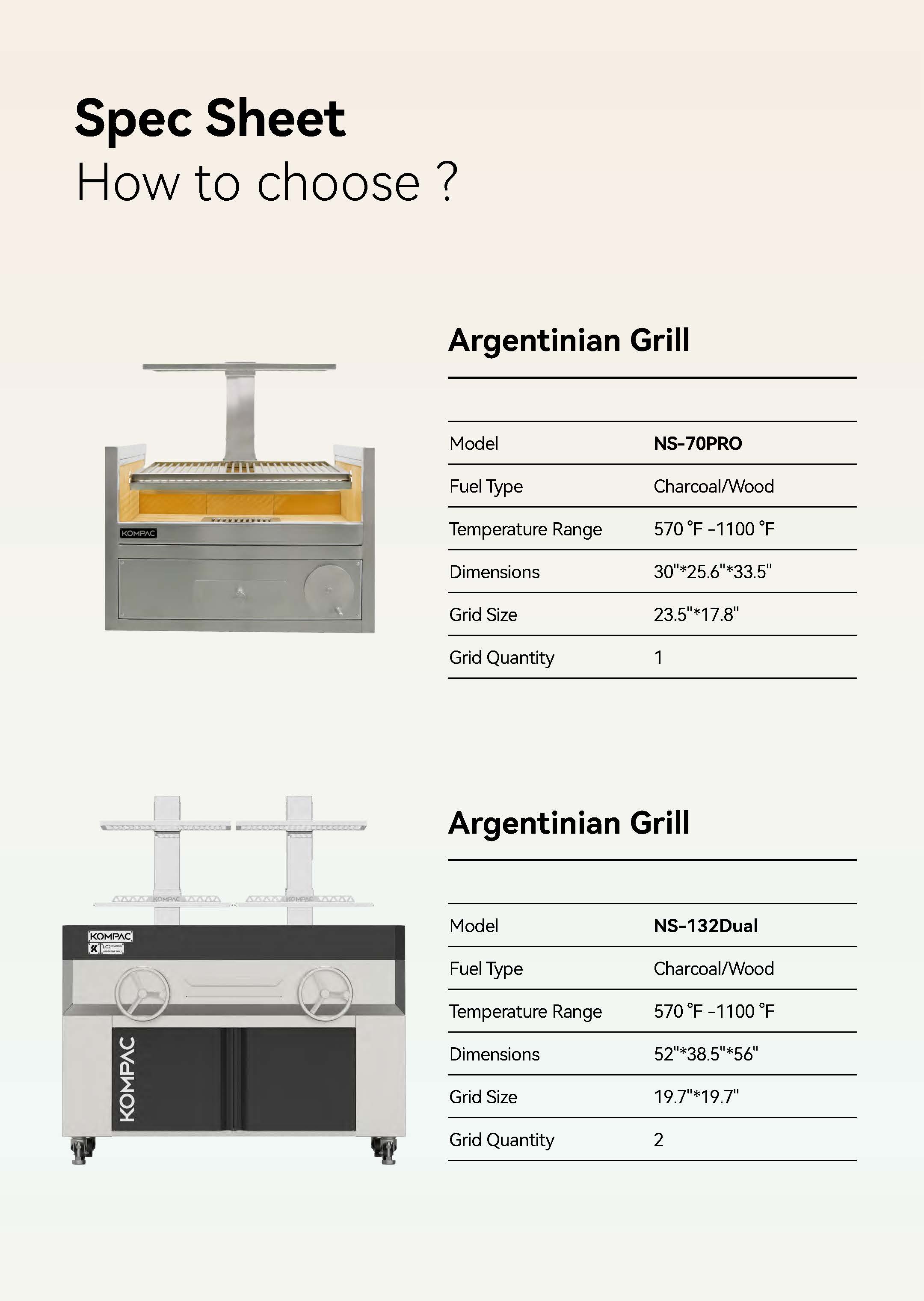 KOMPAC x NS-70PRO Argentinian Grill l เตาย่าง