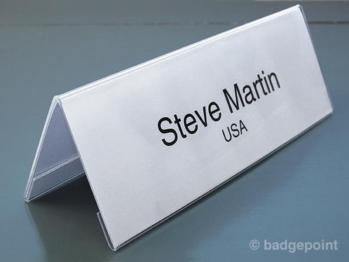 ป้ายชื่อตั้งโต๊ะแบบสองด้าน 3.5*12 นิ้ว