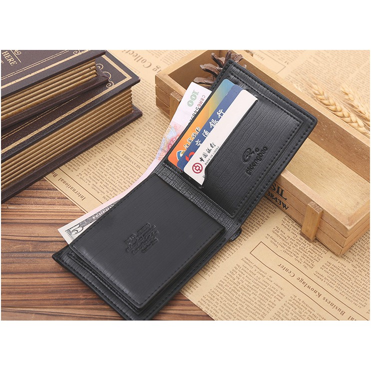 กระเป๋าสตางค์ผู้ชาย MS210 สีดำ