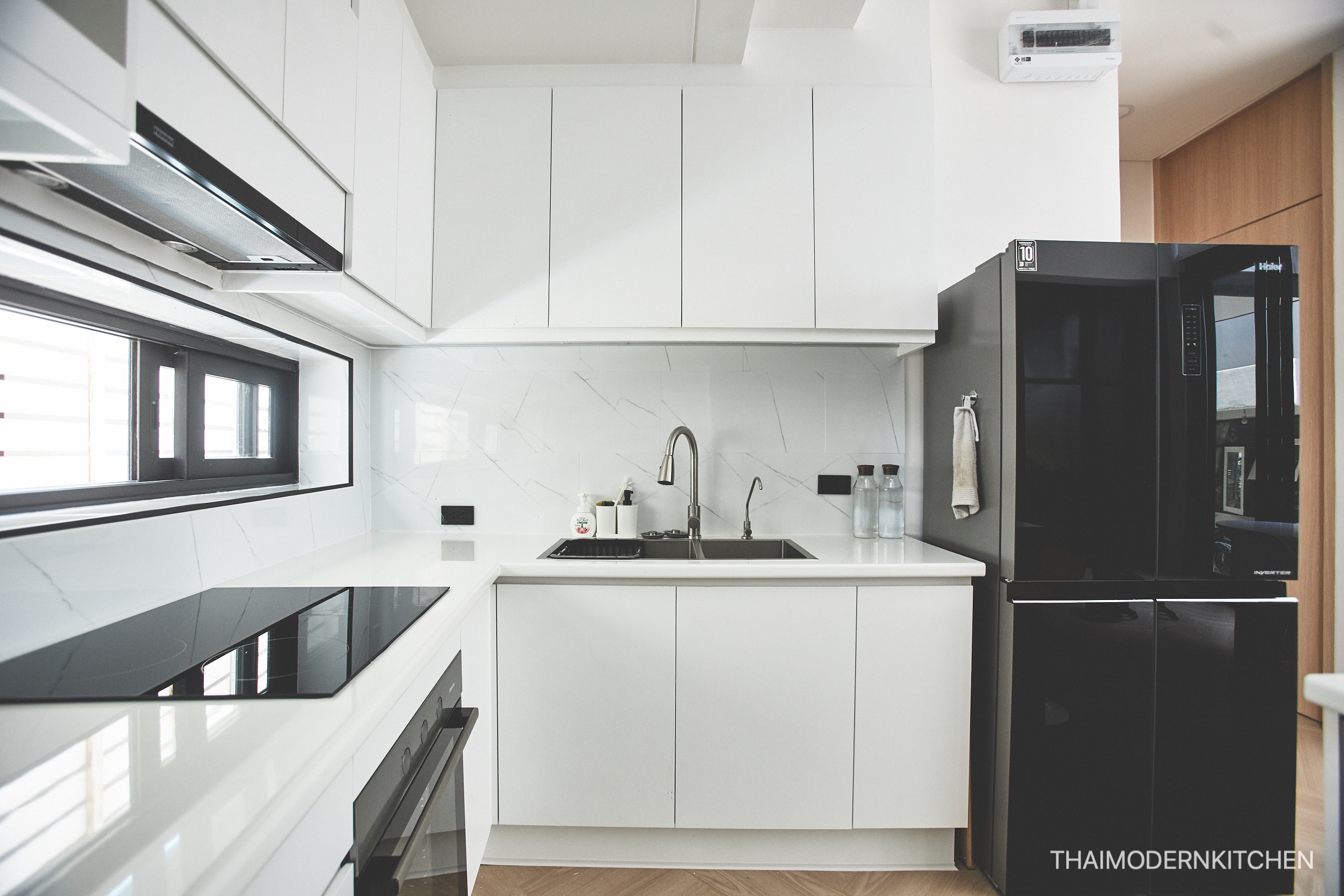 ครัวบิ้วอิน บ้านคุณพิชชา counter bar ไซด์น่ารักลงตัว ราคา 109000