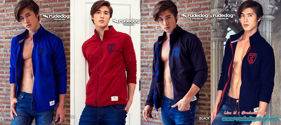 เสื้อแจ็คเก็ต (Jacket) แขนยาว รุ่น Collar (คอเต่า) สีฟ้า ไซต์ S