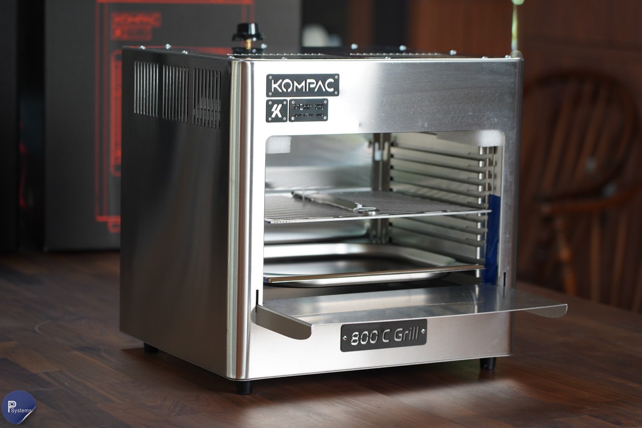 KOMPAC x PYB-4B 800°C Propane Steak Broiler Grill for Steak House and Camping l เตาย่างสเต็กอินฟาเรด 800องศาเซลซียส สองหัวเตา ระบบแก๊สเปิด-ปิดอัตโนมัติ