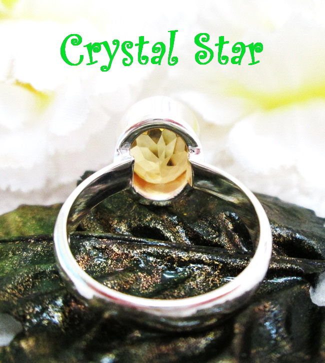 แหวนเงิน+Citrine เกรด A