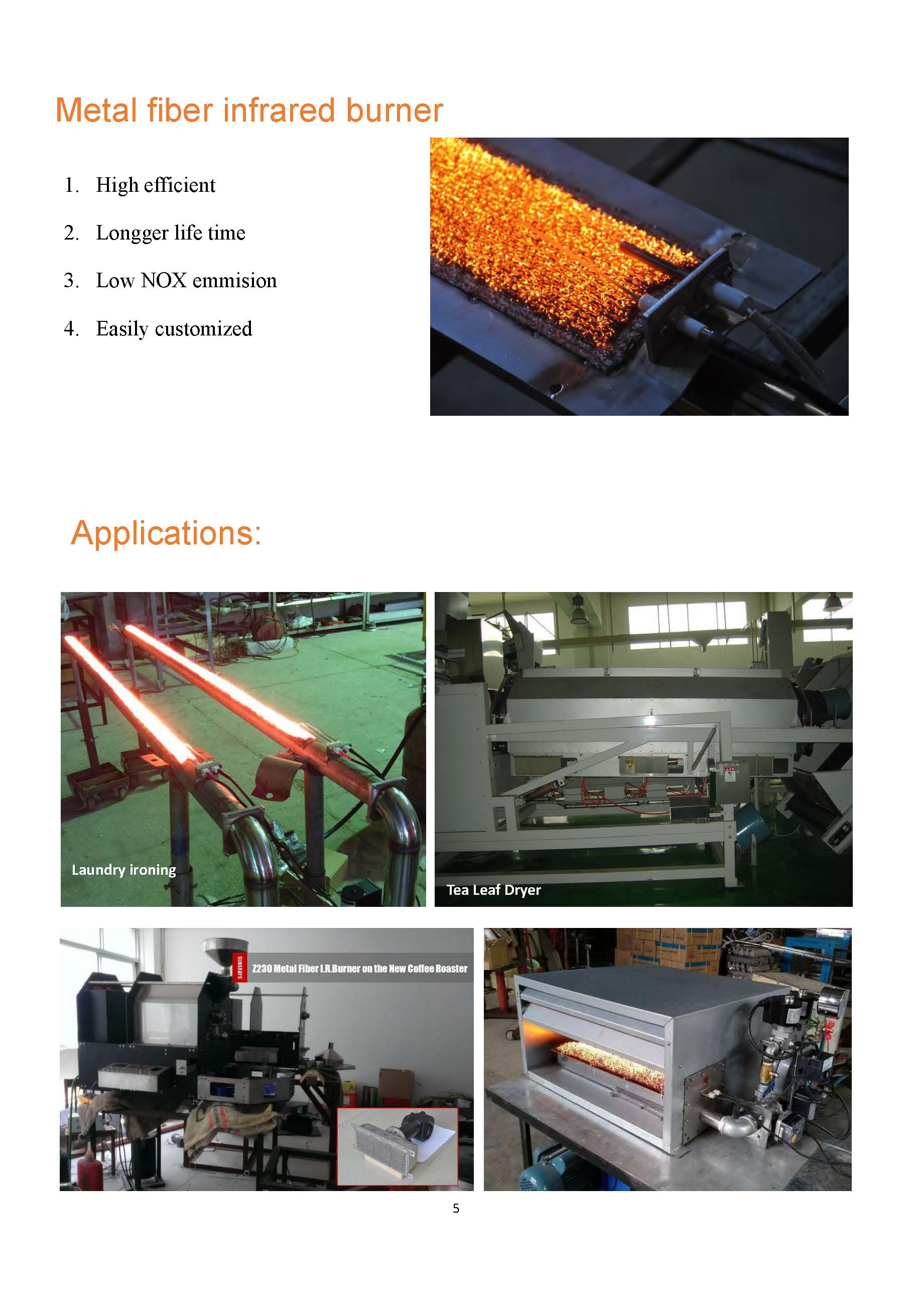 SUNSRAYS Industrial Gas Burner Brochure