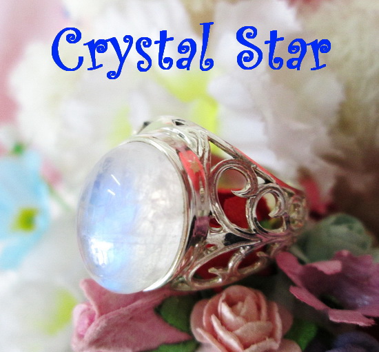 แหวนเงินมูนสโตน เกรด A