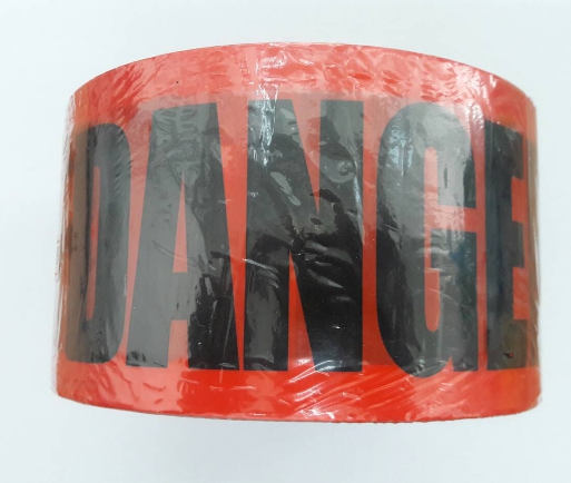 เทปกั้นเขต เทปยูโร สีแดง Print " DANGER DO NOT ENTER " กว้าง 7.5 ซม. (3นิ้ว) ยาว (300 เมตร)