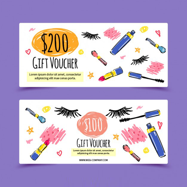 คูปองสินค้า การส่งเสริมการขาย การลดราคา สไตล์การออกแบบดีไซน์แบบสีสันสวยงามสดุดตา คูปองไว้ใช้กับการลดราคาสินค้าพวกเครื่องสำอางค์ต่างๆ,คูปองส่วนลดให้แก่ลูกค้า // ตัวอย่างดีไซน์ คูปองสินค้า Chill Shop Package