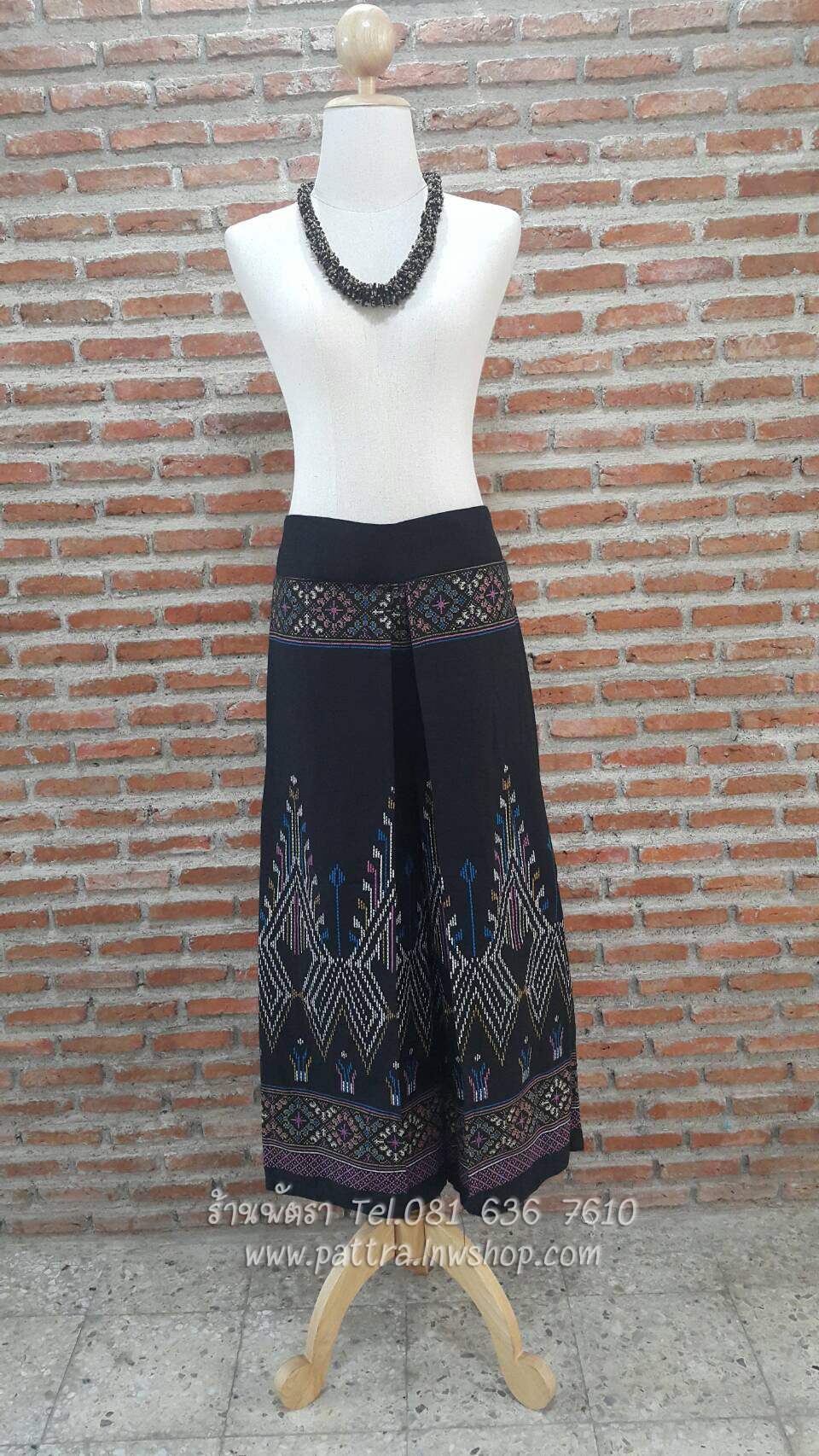 กางเกงผ้าฝ้ายผ้าพื้นเมือง