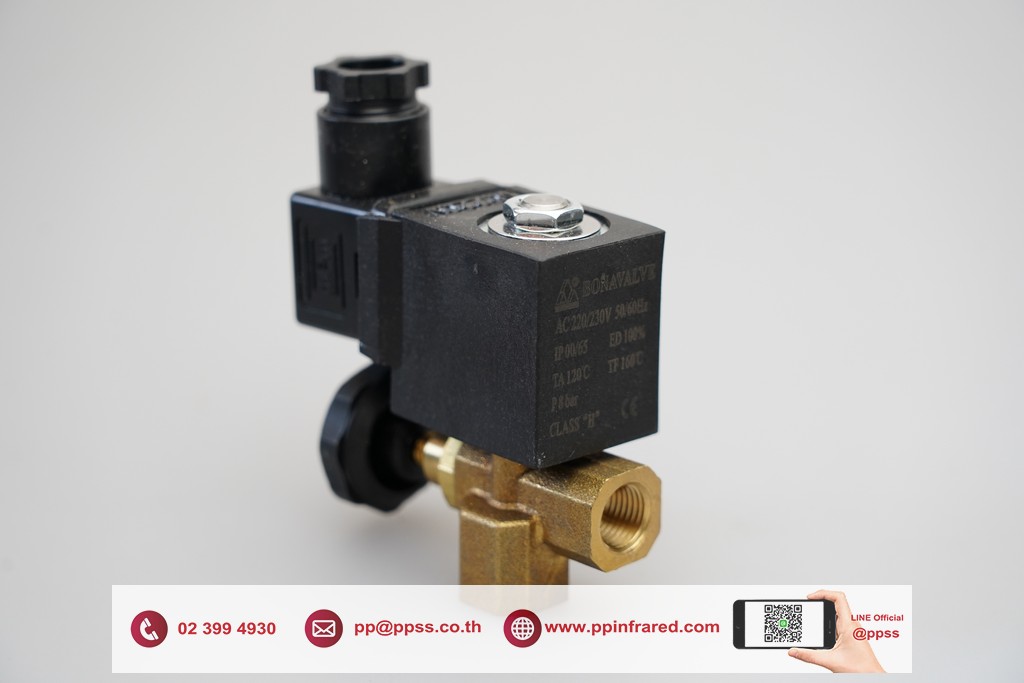 Flow Control Gas Solenoid Valve 1/4" 230V IP65 l โซลินอยวาล์วแก๊ส ชนิดปรับอัตราการไหลได้