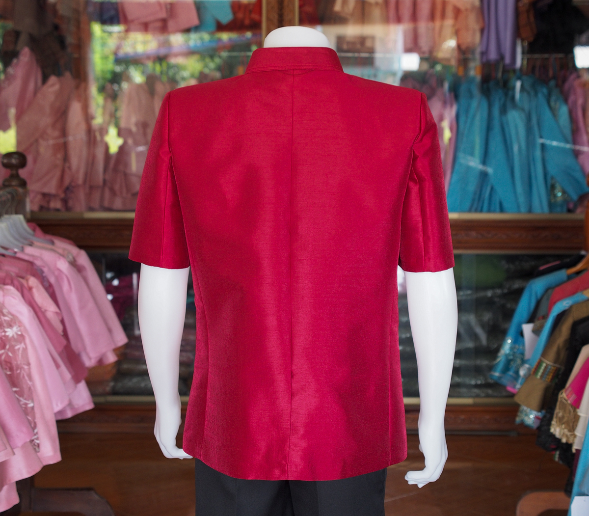 เสื้อสูทไหมมุก สีแดง ไซส์ S