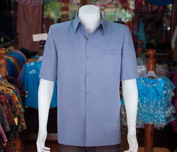 เสื้อผ้าฝ้ายแพรเงิน สีเทาพิราบ ไซส์ 3XL