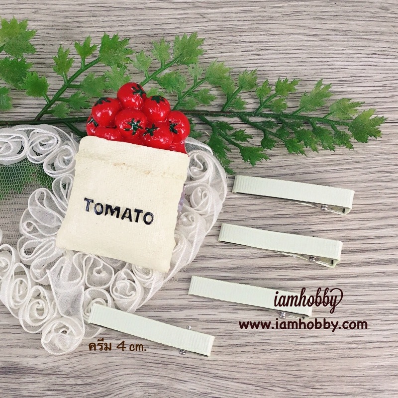 กิ๊บหุ้มผ้า ขนาด 4 cm. (แพ็คละ 10 ชิ้น/สี) (เลือกสี)