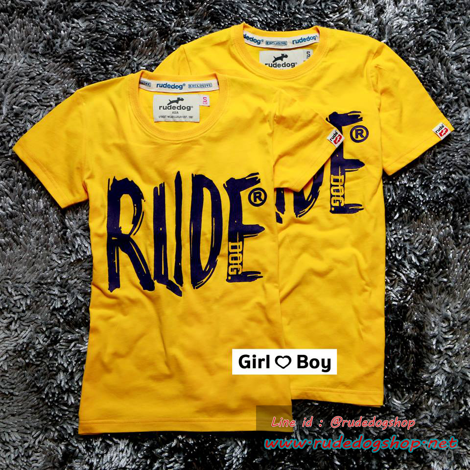เสื้อยืด Rudedog ผู้หญิง รุ่น Brush สีเหลือง