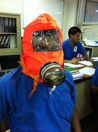 หน้ากากป้องกันไฟใหม้ ช่วยชีวิตหนีไฟไม่ให้สำลักควัน สารเคมี ก๊าซพิษ ขี้เถ้า เปลวไฟ