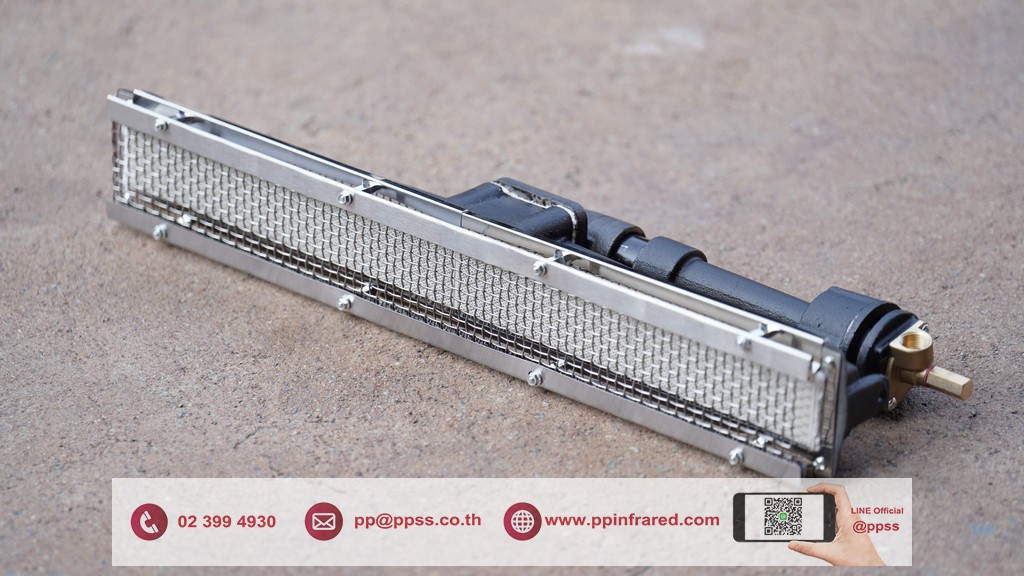 หัวเตาอินฟาเรด SUNSRAYS GR-802 3.14kW ชนิดเหล็กหล่อ ขนาด 555x80x105