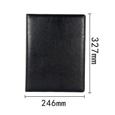 แฟ้มหนัง แฟ้มประชุม แฟ้มโรงแรม ขนาด A4 สีดำ Black