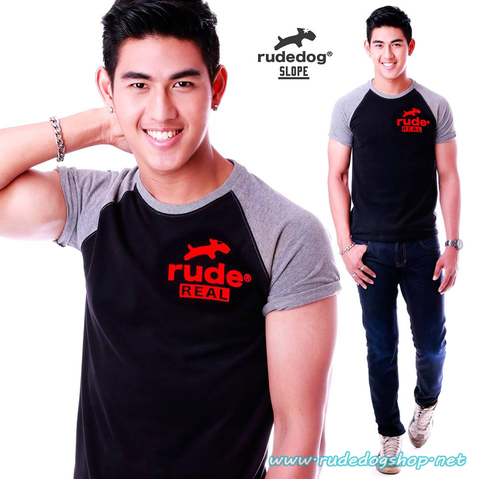 เสื้อยืด rudedog รุ่น Slope Real สีดำ