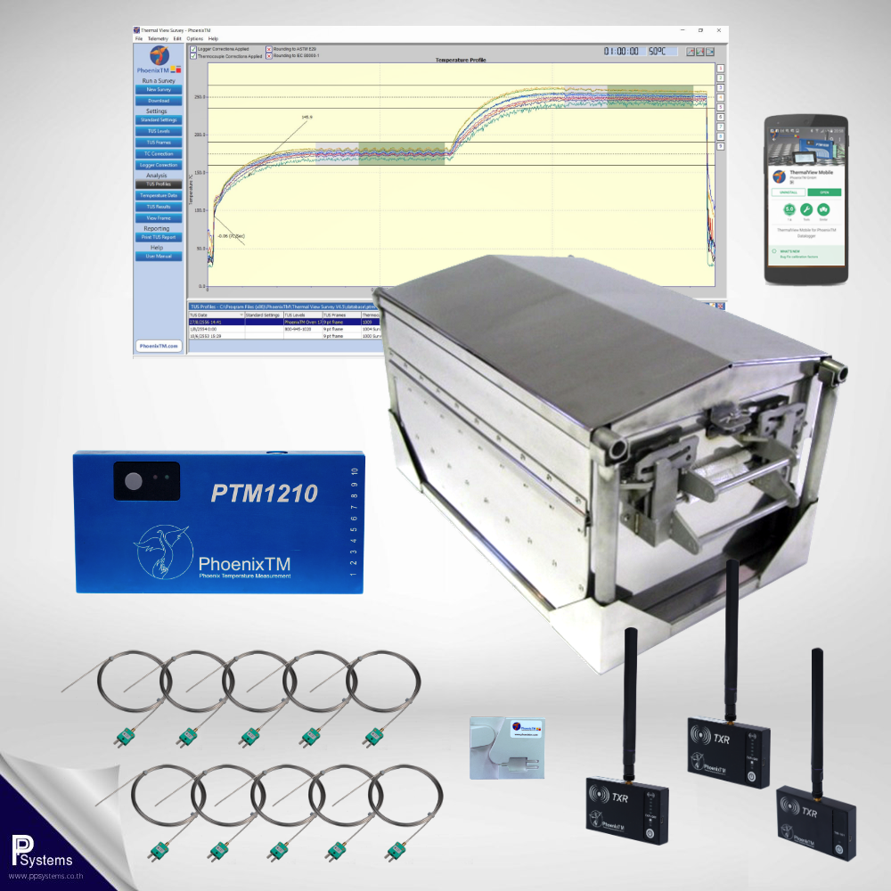 PhoenixTM 10Ch High Temperature RF System (Up to 1000°C) l เครื่องบันทึกอุณหภูมิ อุตสาหกรรมอบชุบแข็ง คาร์บูไรซิงส่วนประกอบยานยนต์ ตามมาตรฐาน CQI-9 & AMS2750E