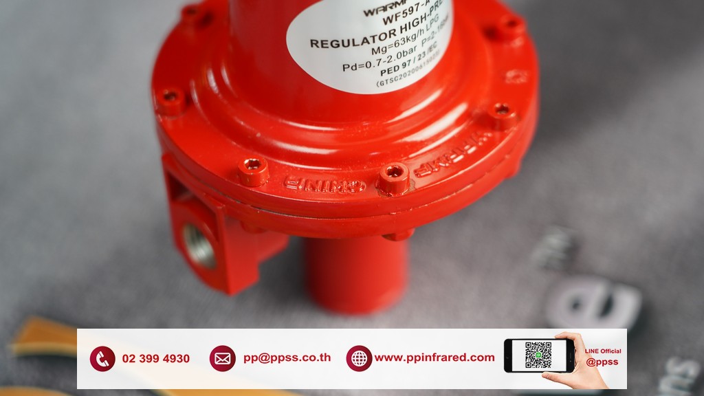 WARMFVALVE High Pressure Regulator for Gas 1/4" (0.5-2.1 bar) l หัวปรับแรงดันแก๊ส ชนิดแรงดันสูง