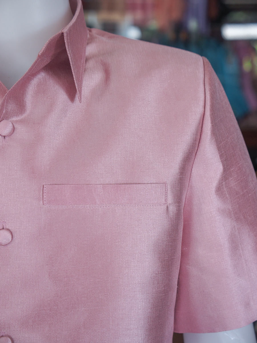 เสื้อสูทไหมมุก สีกะปิ ไซส์ 2XL