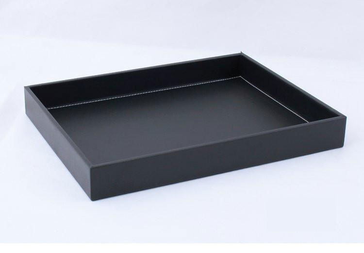 ถาดหนัง ถาดโรงแรม หนัง PU สีดำ ขนาด 40cm x 30cm x 5cm
