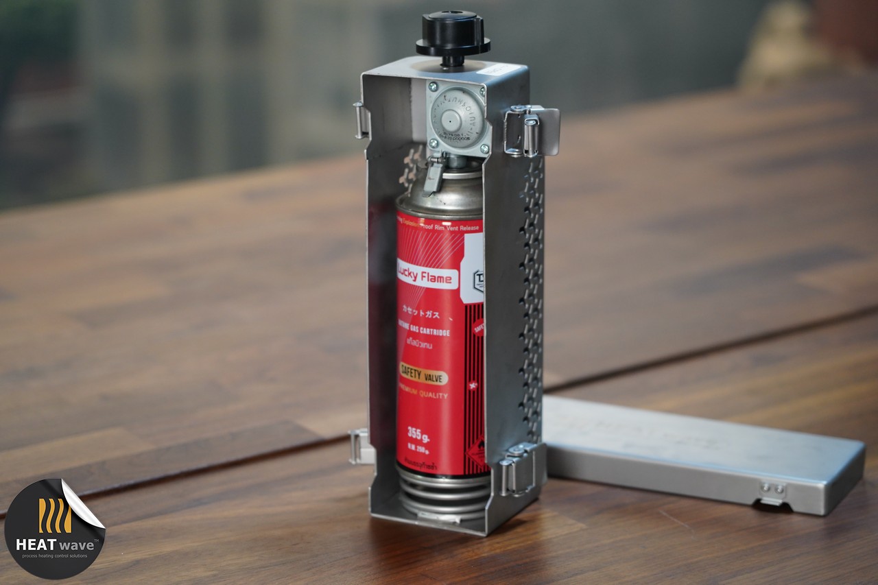 HEATWAVE ANYxGRILL PORTABLE GAS SUPPLY SYSTEM FOR GAS INFRARED TOP GRILL l ชุดจ่ายแก๊สแรงดันต่ำพกพาสำหรับเตาย่าง ใช้กับแก๊สกระป๋อง Luckyflame 355 กรัม