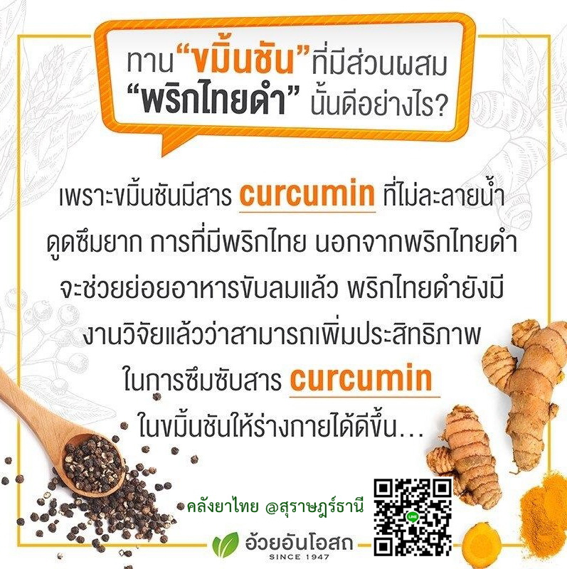 ขมิ้นชันผสมพริกไทยดำแคปซูล